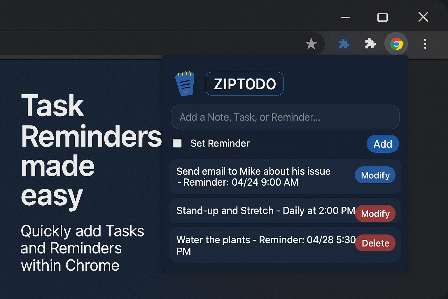 ZipToDo Features